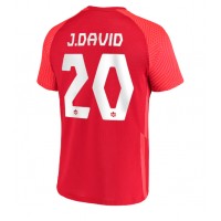 Fotbalové Dres Kanada Jonathan David #20 Domácí MS 2022 Krátký Rukáv